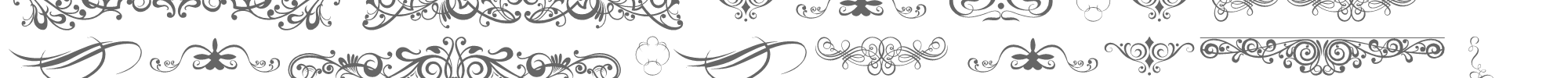 Sample characters Ornaments Labels and Frames Font